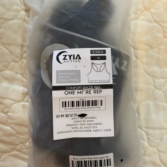 Zyia Active 2 pack Comfort Racer Bra Sz M - Picture 5 of 5